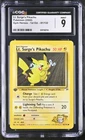 CGC 9 MINT Lt. Surge's Pikachu Gym Heroes 1st Edition 81/132 Pokemon Card