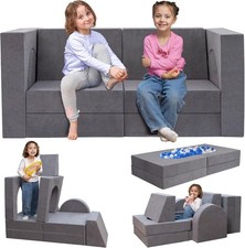 10 Pcs Modular Kids Play Couch, Multifunctional Foam Kids Couch