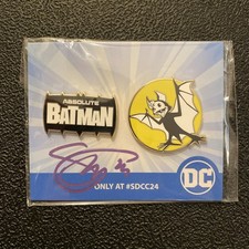 2024 SDCC Exclusive Absolute Batman Pin Set SIGNED by Scott Snyder DC Comic