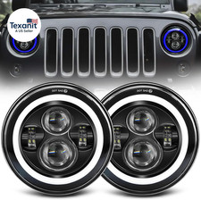 7 Inch Led Headlights round Blue Halo Led H6024 Headlight with Hi/Lo Beam DRL Am
