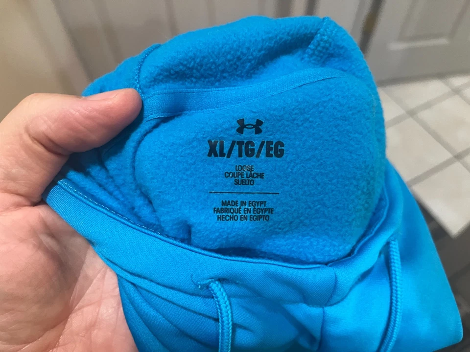 Under Armour Hombre Azul ColdGear Manga Larga Sudadera con Capucha Sudadera con Capucha XL USADO EN EXCELENTE ESTADO Foto 4 de 4