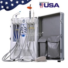 Portable Dental Mobile Delivery Unit Suction with Air Compressor Light Curing