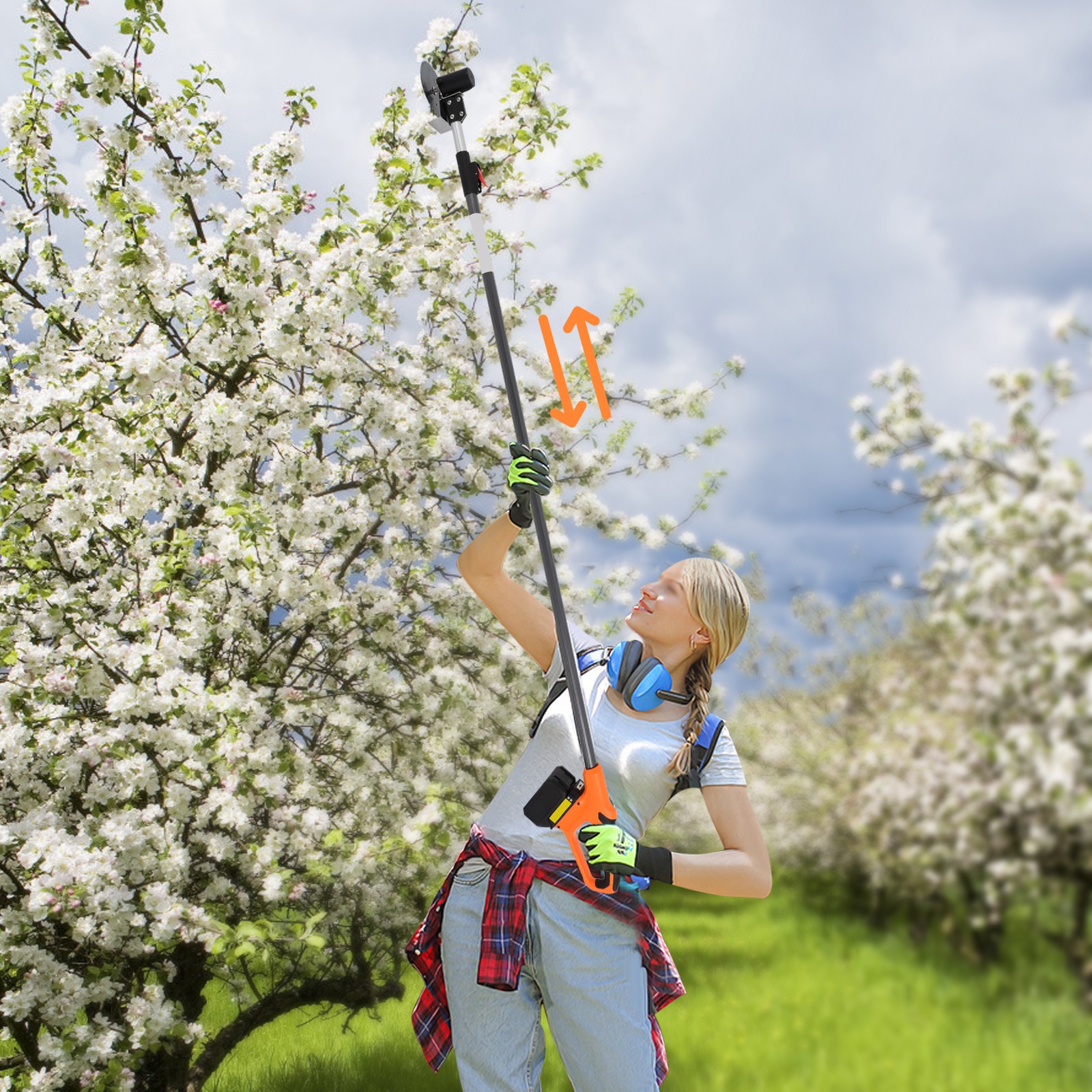 Tree Trimmer Pole Saw Electric Chainsaw Pruner Telescoping 5.74-9.19ft Brand New