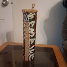 Hand-painted Wooden Rain Stick Folk Analog Percussion Instrument Musical Art