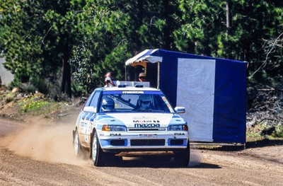 Ingvar Carlsson Per Carlsson Mazda 323 Australia Rally September 2 Old Photo 4