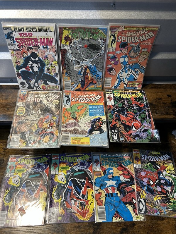 Marvel Spider-Man Comic Book Lot 10 Comics ASM 328 333 323 Web Of Spider-Man