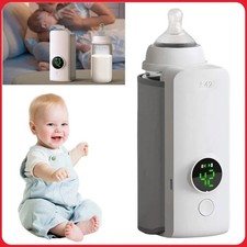Portable Baby Bottle Warmer Cordless Milk Heater Temperature Control Travel