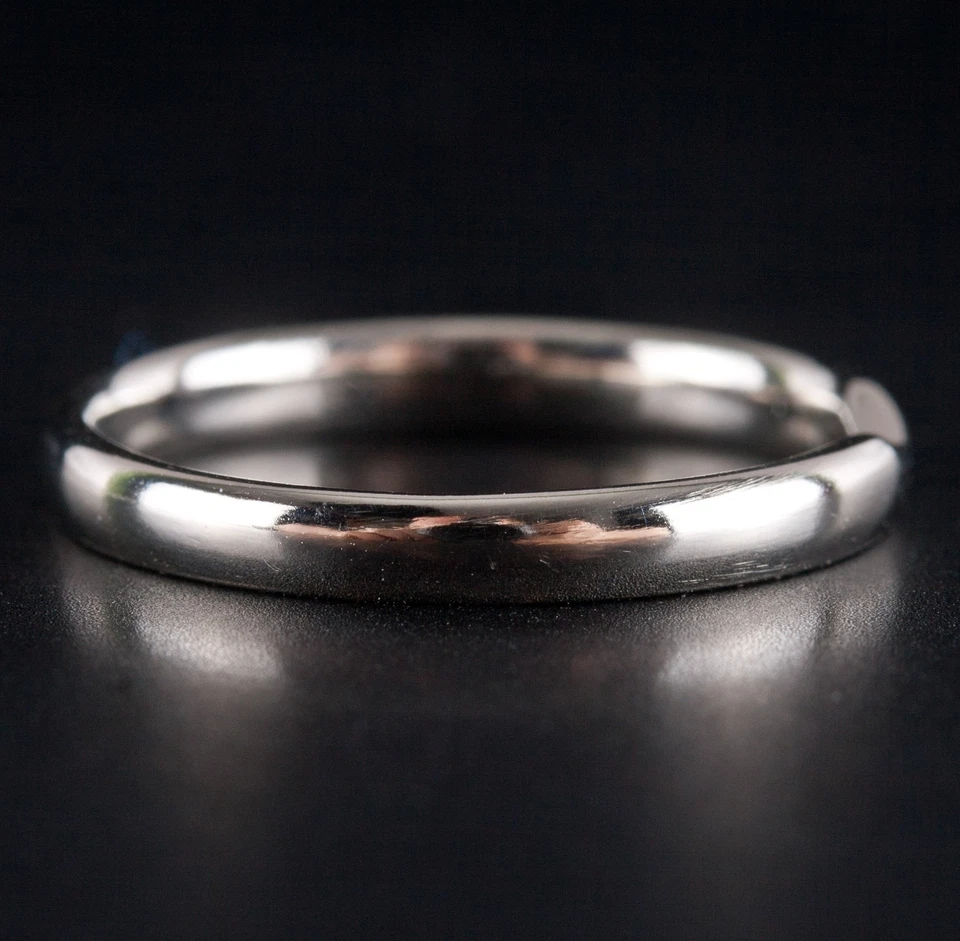 10k White Gold Notched Style Wedding Anniversary Band Ring 1.82g 2.5mm - Image 4 of 4