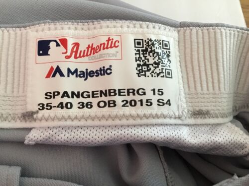 Baseballhose Gr. 35 Cory Spangenberg Game Worn San Diego Padres Majestic grau