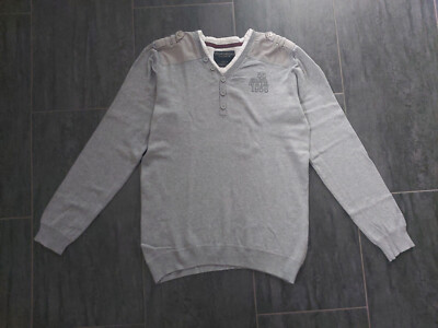 Toller Strickpulli - Pullover - Pulli - Strick - Gr. M - Grau Weiß 