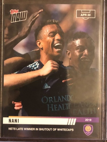 Image via eBay listing Nani - MLS TOPPS NOW® Card 30 - Print Run: 44