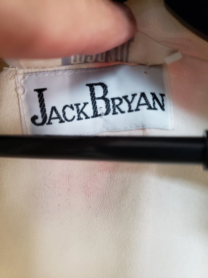 Jack Bryan Marfil Floral Cuentas Manga Larga Chaqueta Midi Mujer Vestido Talla 6 Foto 4 de 4