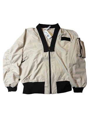 ADIDAS ORIGINALS PARLEY BOMBER JACKET $180 RETAIL HT3408 NWT DS BEIGE Sz M