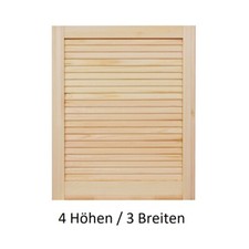 Lamellentür geschlossene VOLLHOLZ Schranktür Lamellentüren Lamellen unbehandelt
