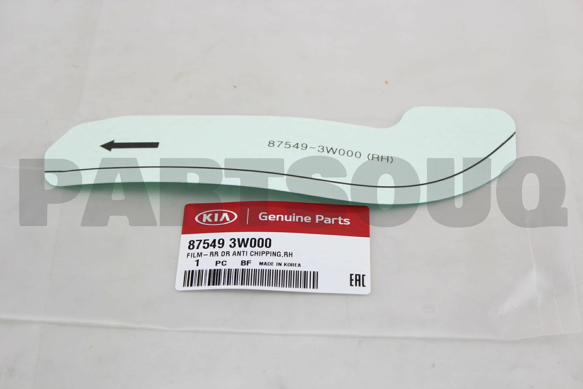 875493W000 Genuine Hyundai / KIA FILM-RR DR ANTI CHIPP G,RH | eBay