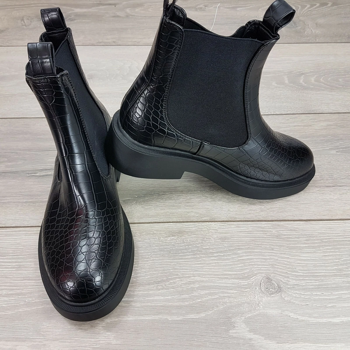 Tilfredsstille Paradis forbrug Topshop Ankle Boots Ladies Punk Flatform Pull On Chunky Heel UK 6 EU 39  B531 | eBay