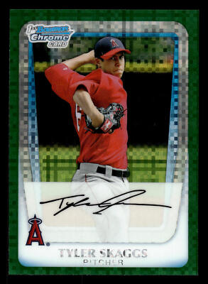 2011 Bowman Chrome Tyler Skaggs Green X-Fractor #BCP194