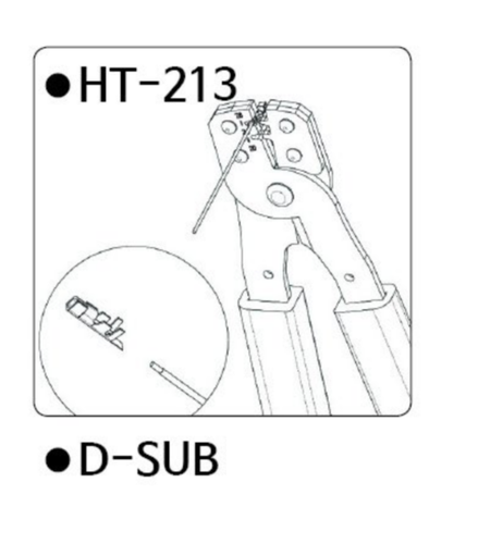 KFT HT-213 Crimping Tool AWG 20-24-28 175mm D-SUB Terminal Connector - Picture 3 of 3