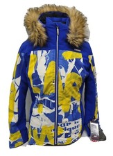 Henry Duvillard Ecandies Jacket With Faux Fur Street Art Uk 12 Eu 40 Ref Cl1