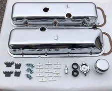 Chrome Cheater Valve Covers Slant Bbc 396 427 454 Kit 40 Pc Kit Fits Chevrolet Chrome Cheater Valve Covers Slant Bbc 396 427 454 Kit 40 Pc Kit Fits Chevrolet