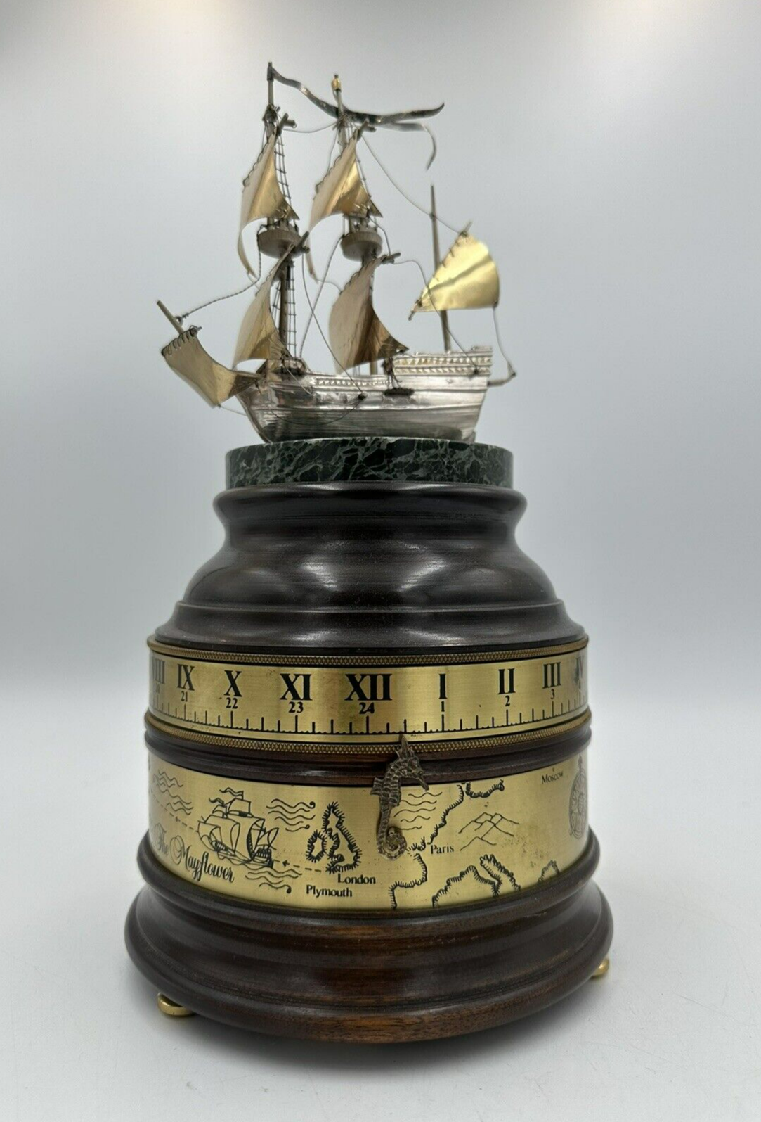 VTG Annular Boehm 'Mayflower Mantel Clock' made by K.J Bradford Clockmaker No 93