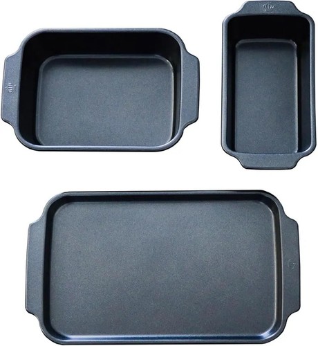 Auflaufform Lasagne Backform Schwarz Edel Backen Kuchen 3er Set - Bild 6 von 7