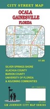 City Street Map of Ocala, Gainesville, U of F, Florida, by GMJ Maps
