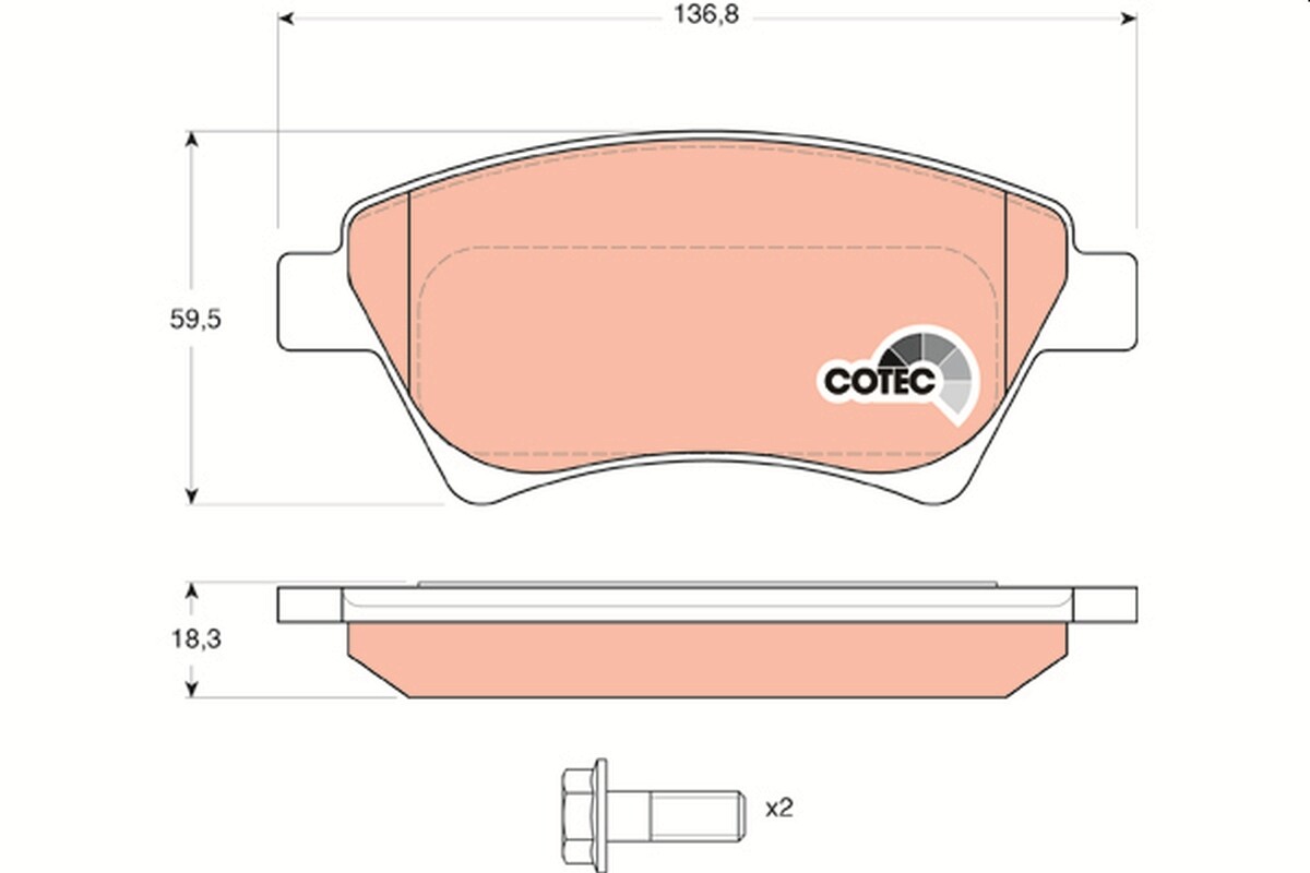 GDB1552 TRW Brake Pad Set, disc brake for RENAULT