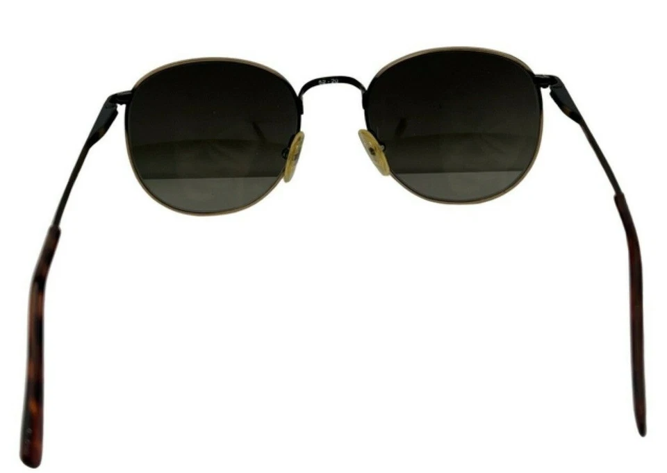 Vintage Alexander Julian Colours Brown Gold Round Sunglasses W/ NEW LENSES - Image 4 of 4