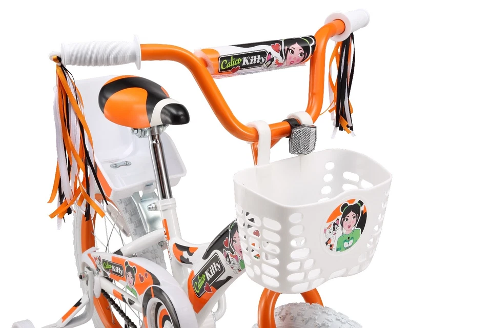 Bicicleta BMX Titan Calico Kitty para niñas, 16 pulgadas con ruedas de entrenamiento Foto 4 de 4