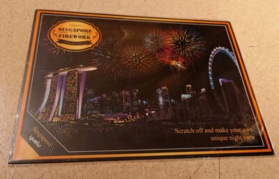 Singapur Singapore Firework Journey Yuelu Kratzbild Rubbelbild Scratch Off 