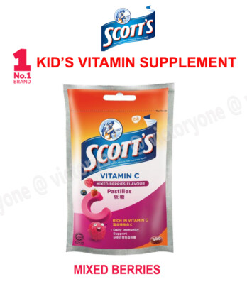 Supplement Vitamins C Scott's Pastille 30g Zipper Bag Kids Mixed