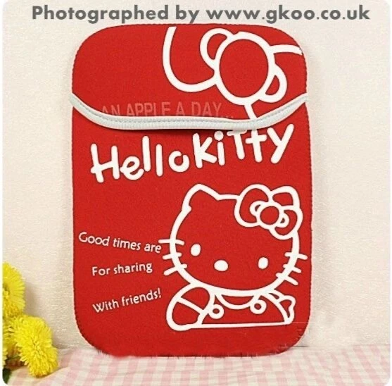 Hello Kitty Tablet iPad Sleeve - 10. 2” Japan Sanrio Smiles Neoprene Reversible  - Image 2 of 4