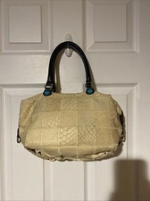 Gabs Italian Snake Leather Beige Patchwork To...