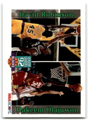 1992-93 HOOPS DAVID ROBINSON/HAKEEM OLAJUWON SAN ANTONIO SPURS/HOUSTON ROCKETS