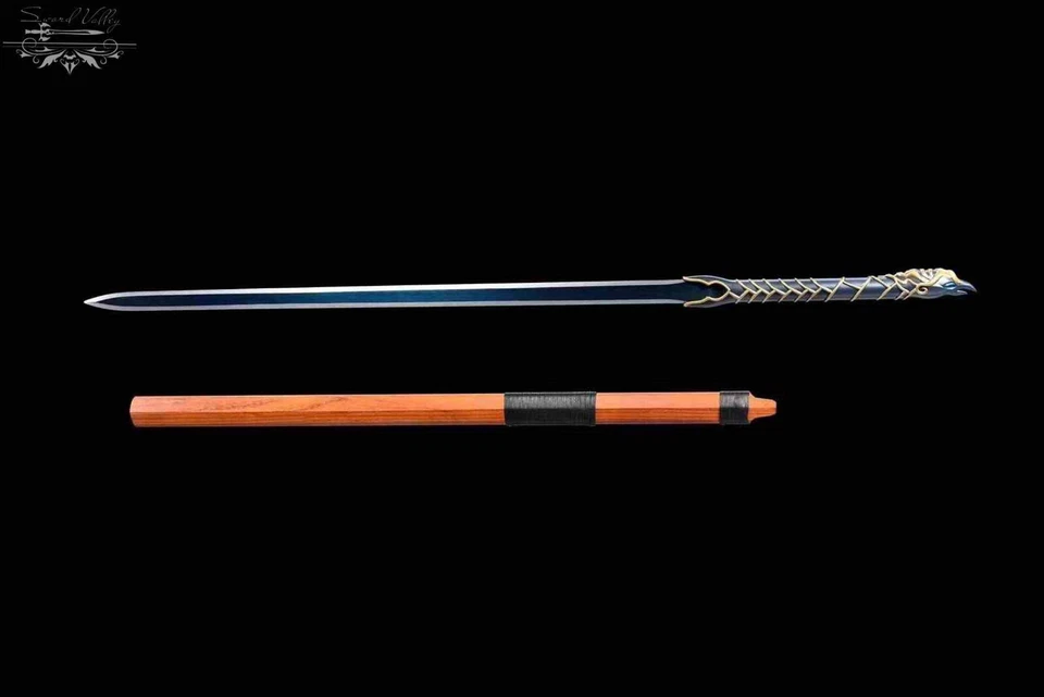 105 см ножны для катаны/красного дерева ручной работы/синее лезвие/боевой мастер/настоящий меч - Изображение 2 из 4