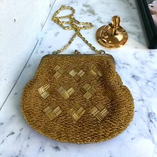 Magid Bead Purse - Chain Strap - Strawbridge & Clothier - Vintage Hong Kong 