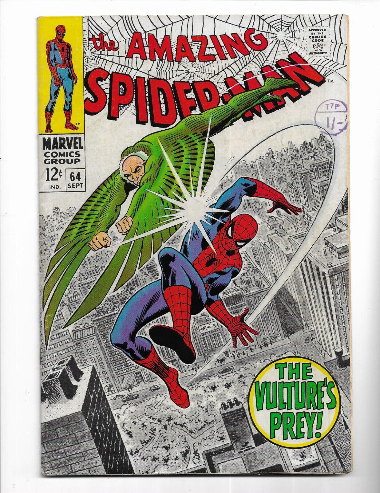 AMAZING SPIDER-MAN 64 - F- 5.5 - GWEN STACY - GEORGE STACY - VULTURE (1968)