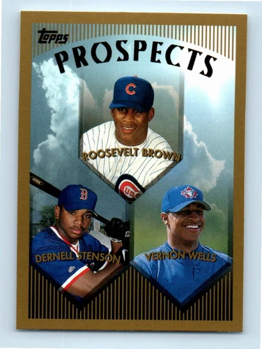 1999 Topps Prospects #436 Roosevelt Brown Dernell Stenson Vernon Wells RC 🔥⚾