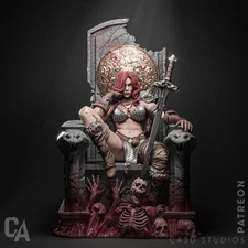 Red Sonja resin scale model kit unpainted 3d print