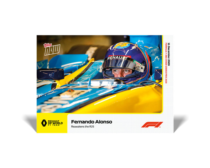 2020 TOPPS NOW F1 #25 FERNANDO ALONSO - REAWAKENS THE R25 - 12/13/20
