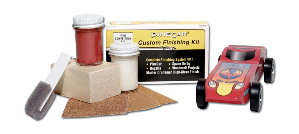 PineCar Derby Racers Custom Finishing Kit Competition Red