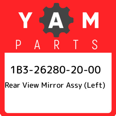 1B3-26280-20-00 Yamaha Rear view mirror assy (left) 1B3262802000, New Genuine OE