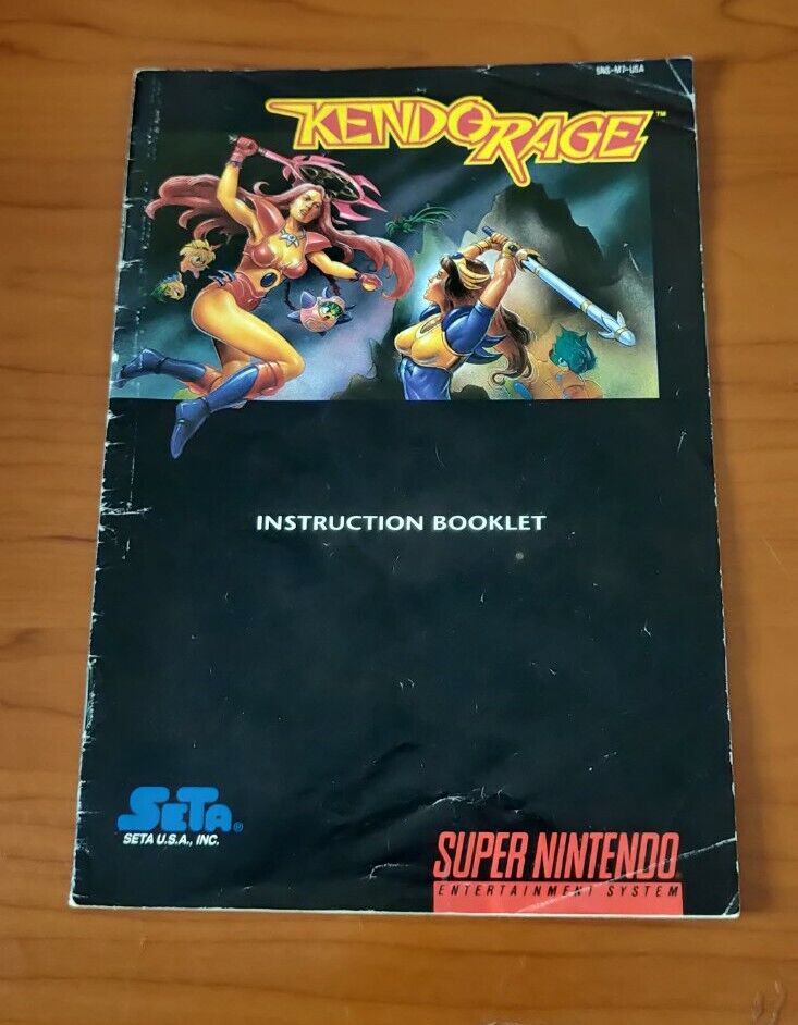 Kendo Rage (Super Nintendo SNES) Original Instruction Manual