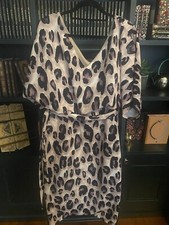 Bnwot Sz14/16 Kimono Sleeve Boohoo Animal Print Dress Stretch