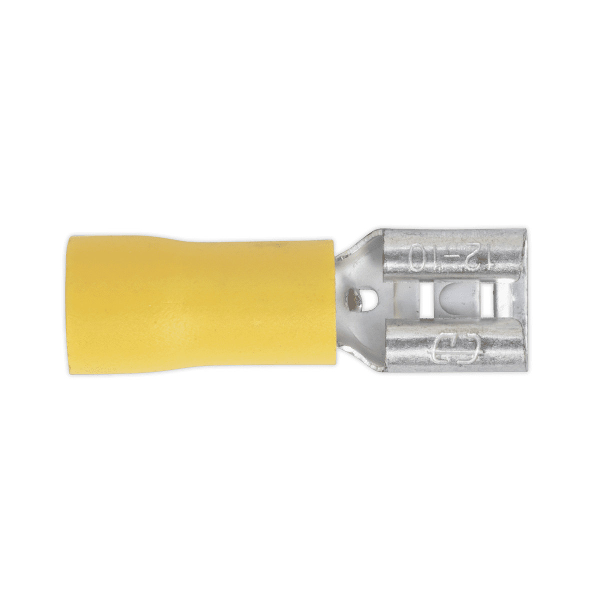 Sealey YT13 Push-On Female Terminal 6.3mm, Yellow - Pack of 100