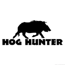 Hog Hunter Wild Boar Pig - Decal Sticker - Multiple Colors & Sizes - ebn6174
