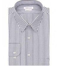 89 Van Heusen Men'S White Black Stripe Regular Fit Button Dress Shirt 15 32/33