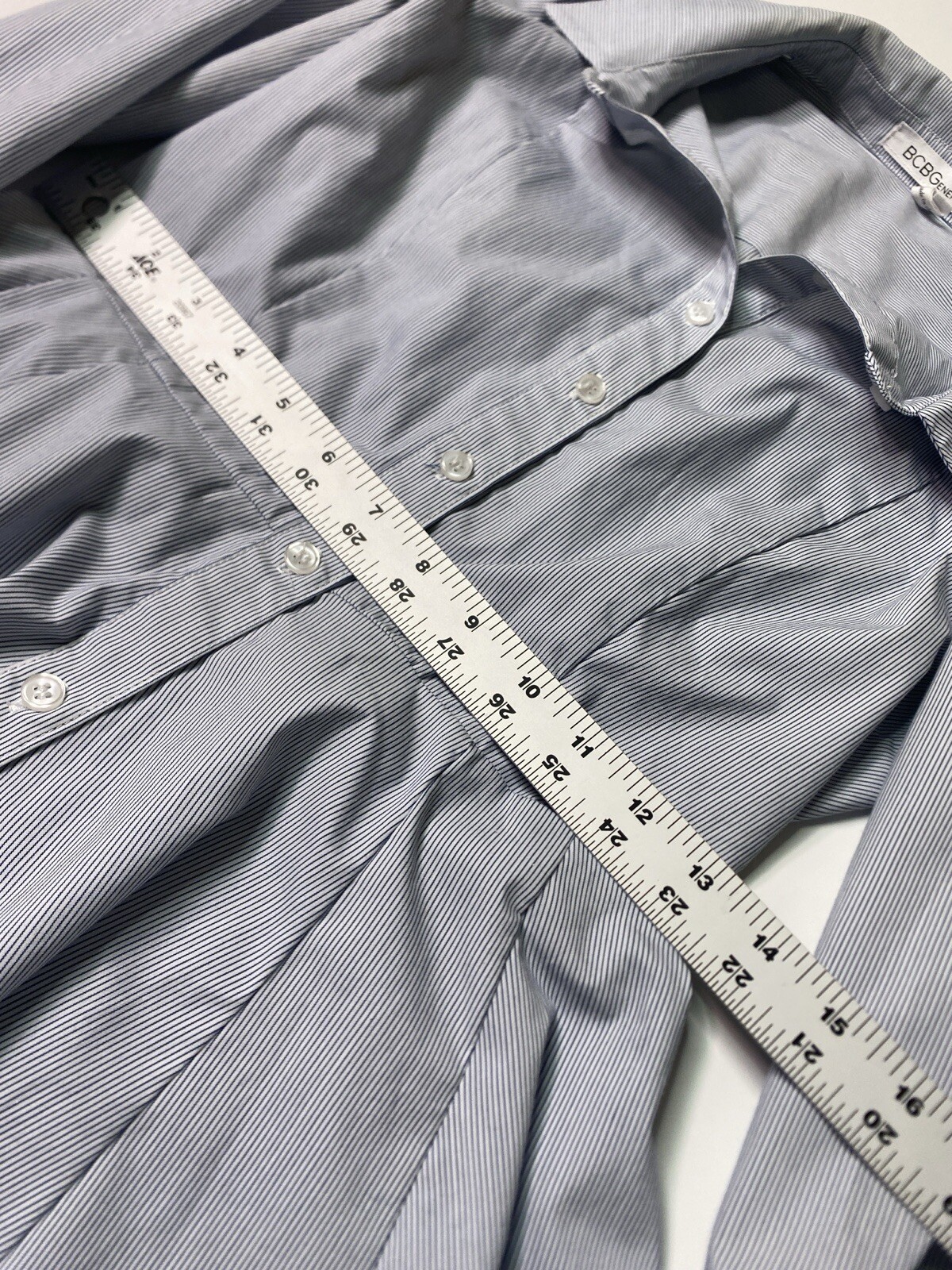 BCBGeneration Pinstripe Button Front Collared  Mi… - image 4