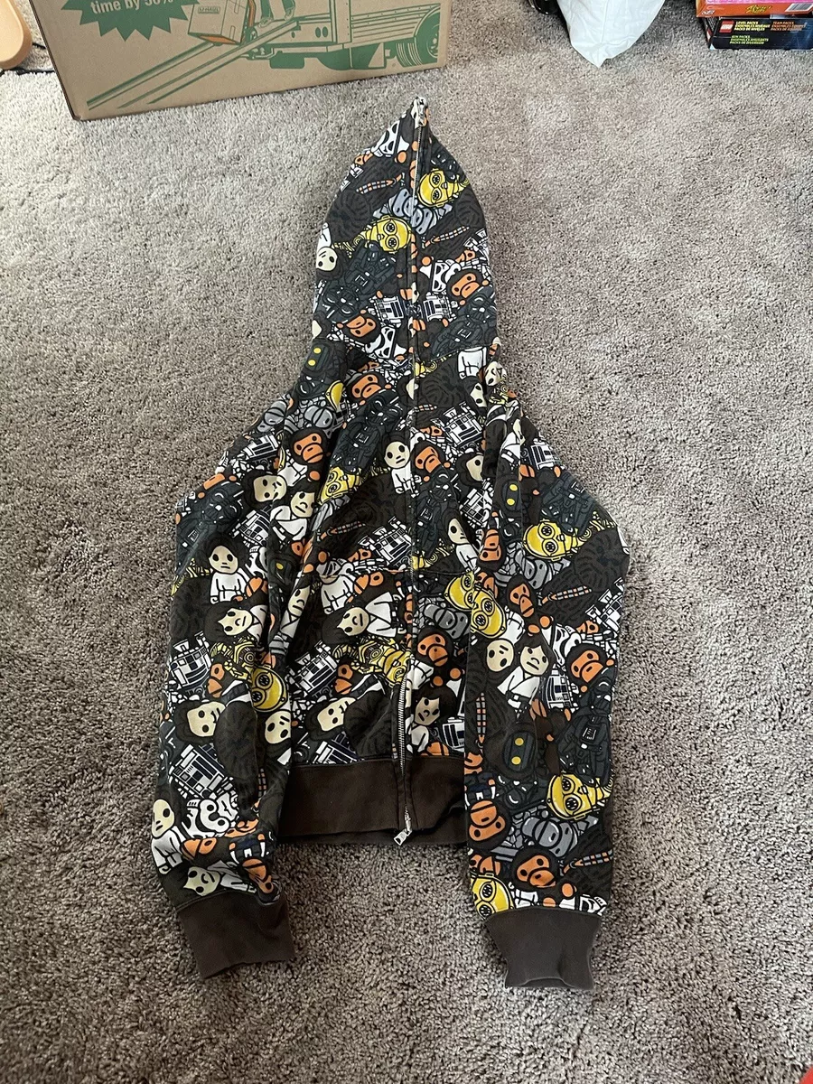 A BATHING APE X STAR WARS HOODIE SIZE LARGE BAPE HOODIE BABY MILO